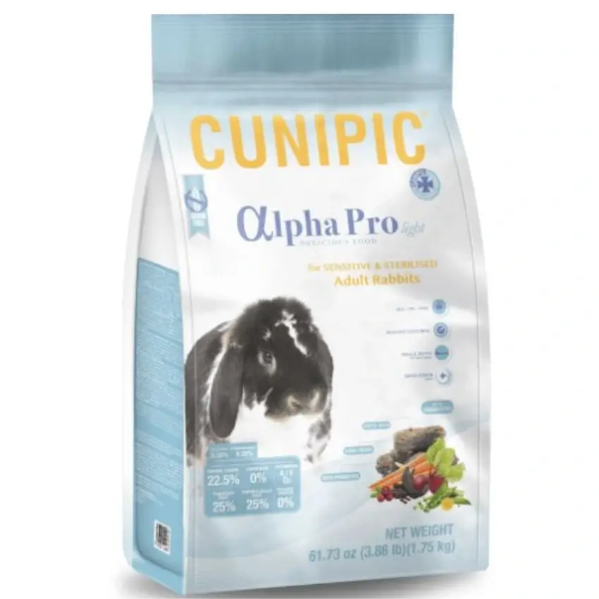 אוכל לארנבים רגישים אלפא פרו 1.75 ק"ג - CUNIPIC