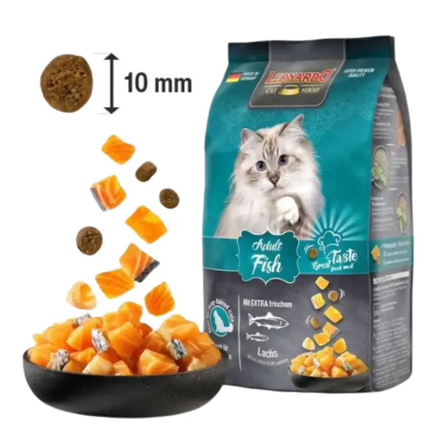 לאונרדו דגים אוכל לחתול רגיש כופתיות 10 מ"מ