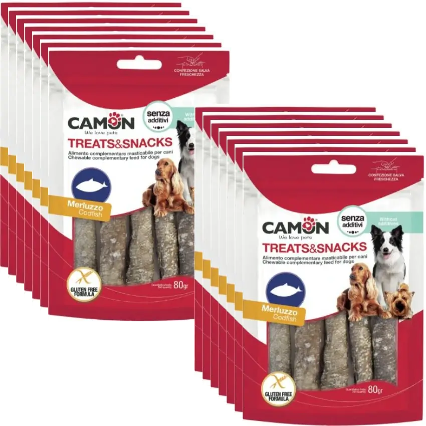 חטיפים לכלב עור דג במארז – CAMON AE873