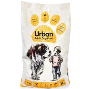 אוכל לכלב אורבן מאיזת חיסכון במחיר משתלם על בסיס עוף 20 ק"ג