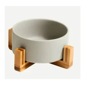 קערת אוכל אפורה מעוצבת לכלבים