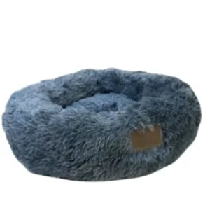 מיטה עגולה לכלב קטן בצבע אפור פלאפי נוחה ומרופדת - Petsproject