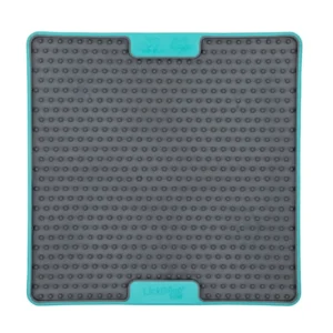 ליקימאט אפור - טורקיז - משטח ליקוק לכלב